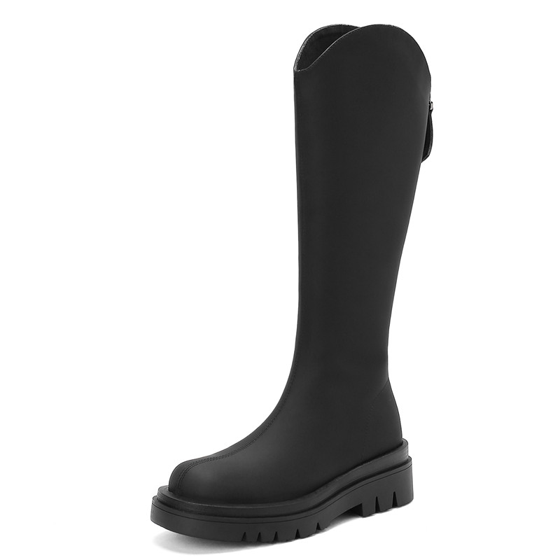 knee high boots color black size 5 for women