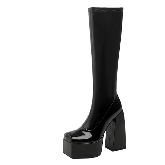 long boots color black size 5 for women