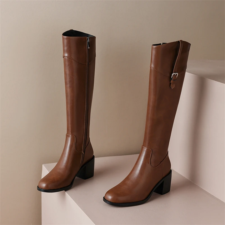 office long boots color brown size 9 for women