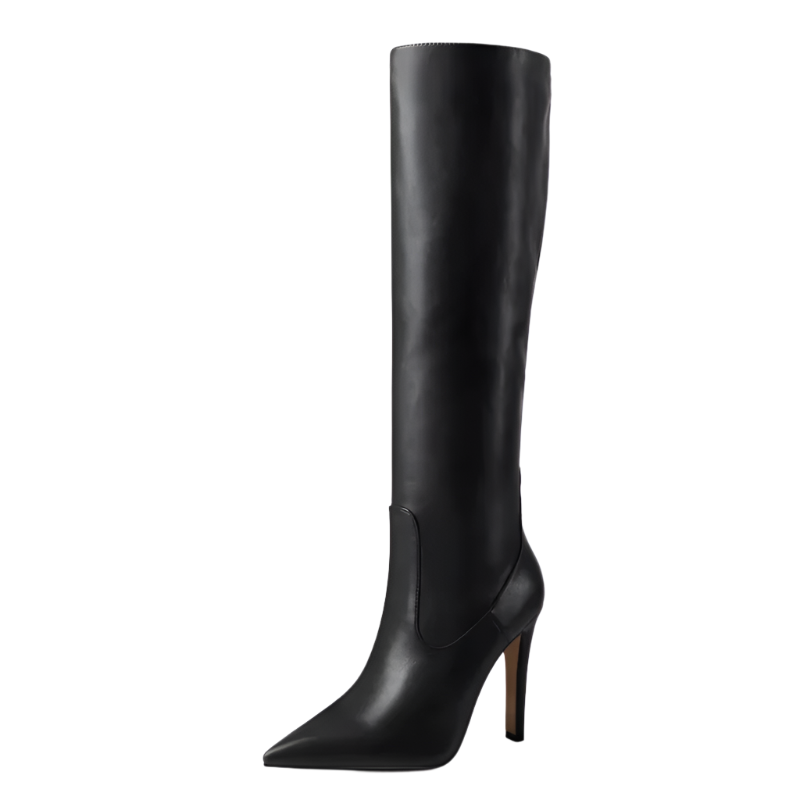 knee high boots color black size 5 for women