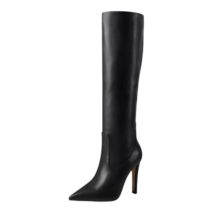 knee high boots color black size 5 for women