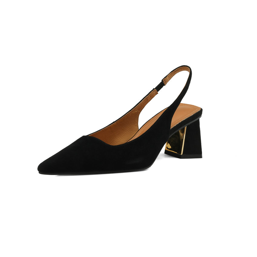 square heel pumps color black size 5.5 for women
