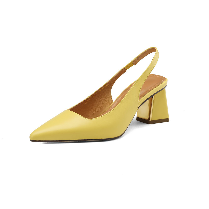 pointed toe pumps color yellow size 6 for women