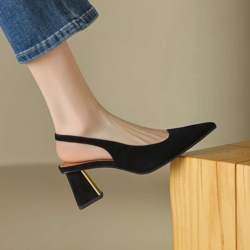 leather pumps color black size 8 for women
