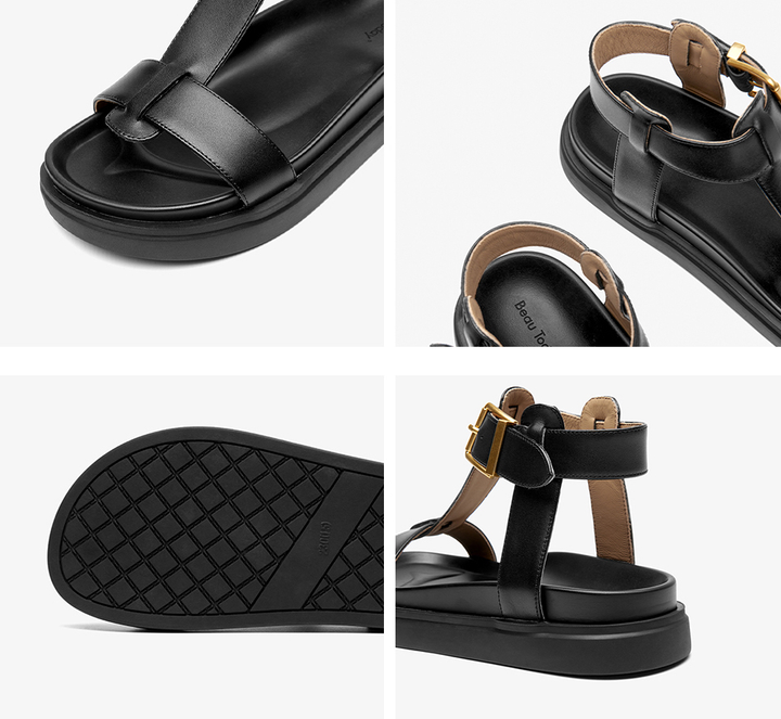 anti slip sandals color black size 6 for women