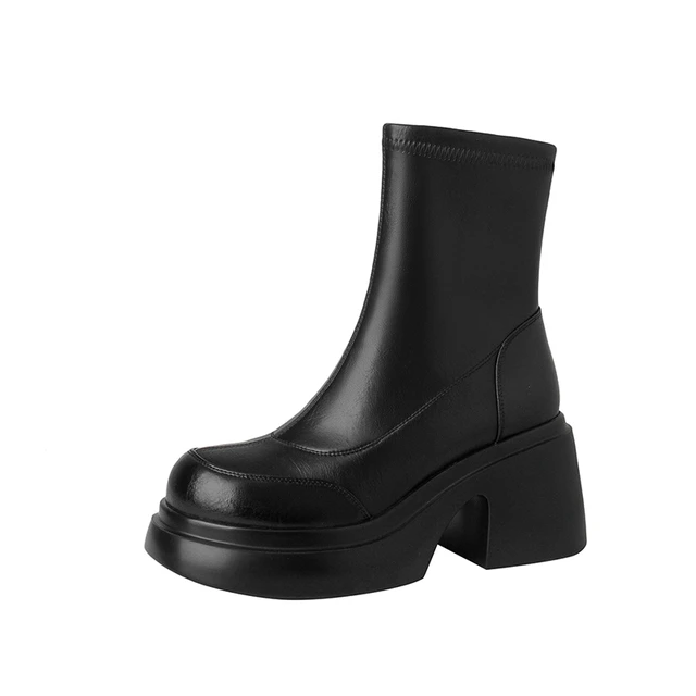 platform boots color black size 5.5 for women