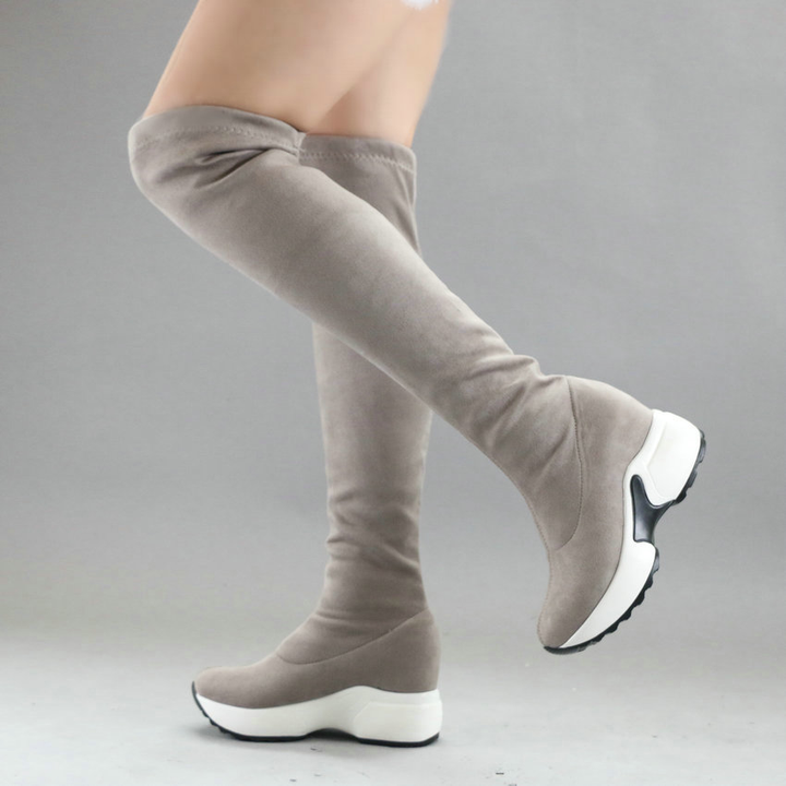 long boots color gray size 5.5 for women
