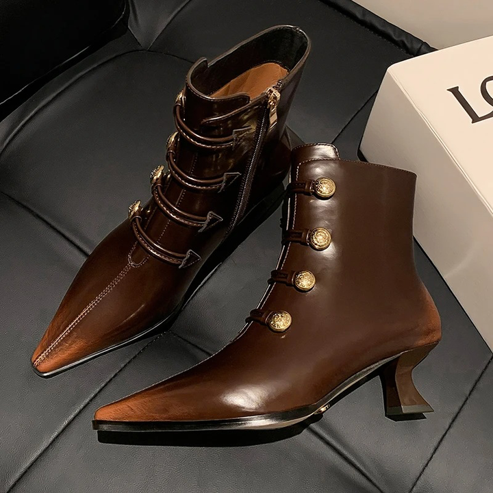 dress ankle boots color brown size 6 for women