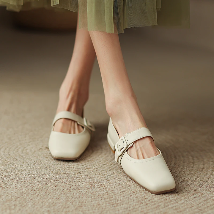 flat pumps shoes color beige size 8 for women