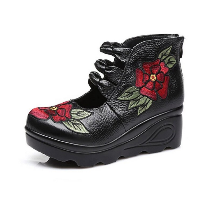    Violet-Women_s-Platform-Embroidered-Leather-Ankle-Boots-Color-Black-uss-seller-shoes-1