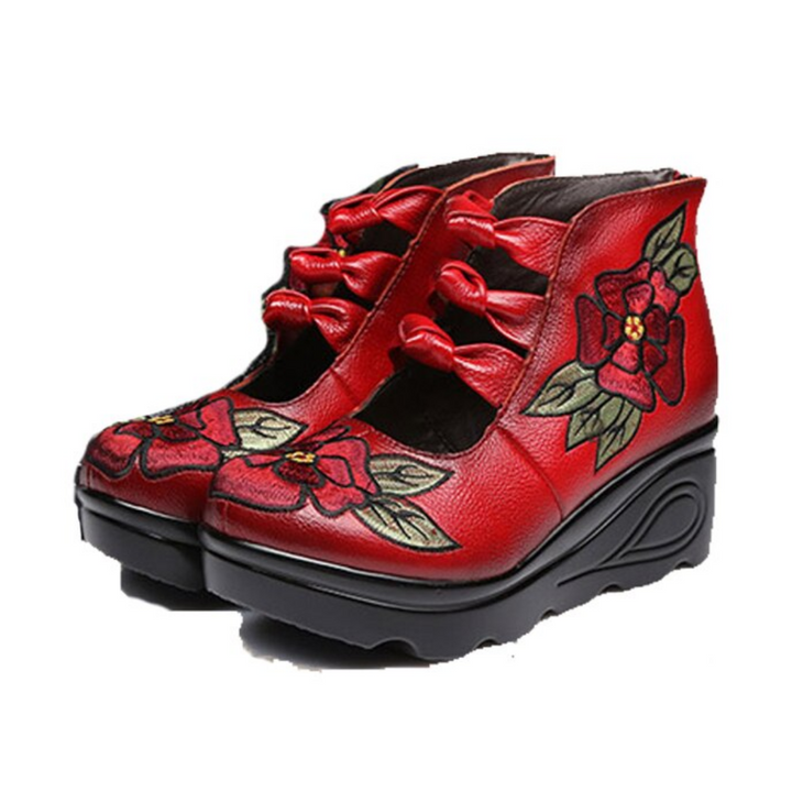    Violet-Women_s-Platform-Embroidered-Leather-Ankle-Boots-Color-Red-uss-seller-shoes-1