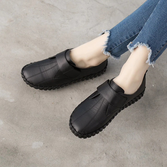 LinaWomen_sSoftFlatLeatherLoaferShoes-Color-Black-uss-ultra-shoes-1