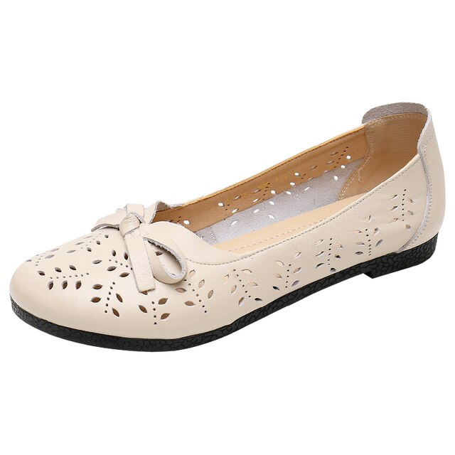 slip on flats color beige size 5 for women