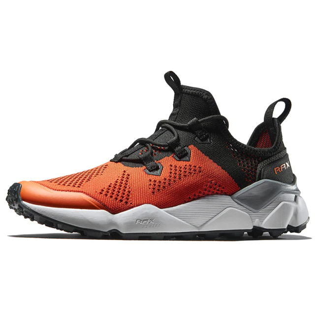 walking sneaker color orange size 10 for men