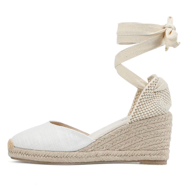 lace up sandals color beige size 5 for women