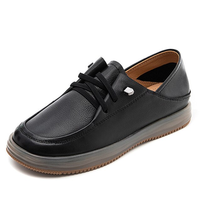 platform loafers shoes color black size 8 for women