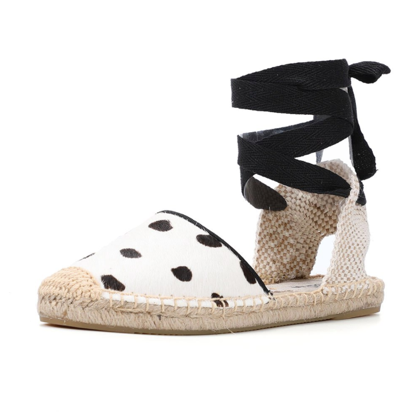 flats espadrilles color white size 6 for women