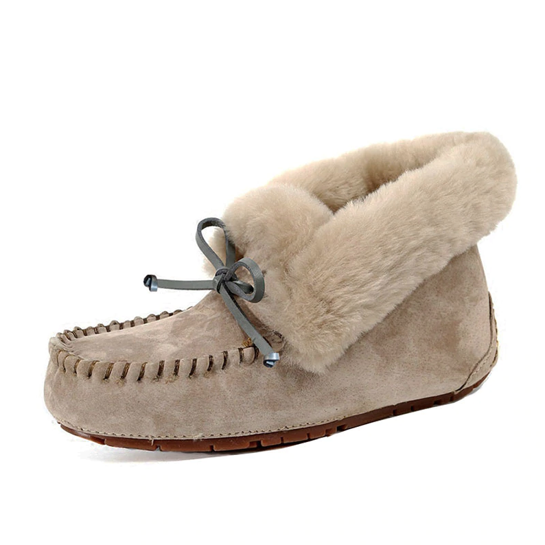 Winter Ankle Boots Color Khaki Size 4.5 for Women