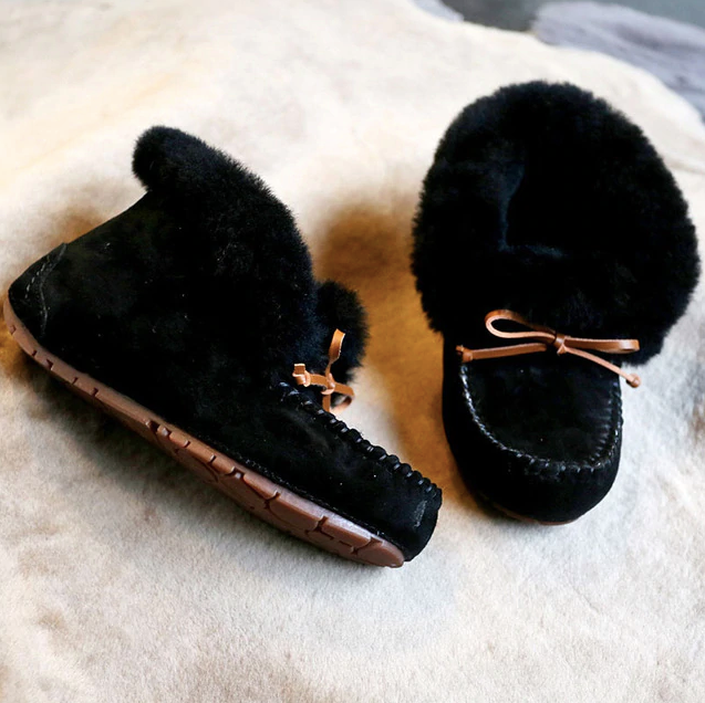 Winter Ankle Boots Color Black Size 9 for Women 