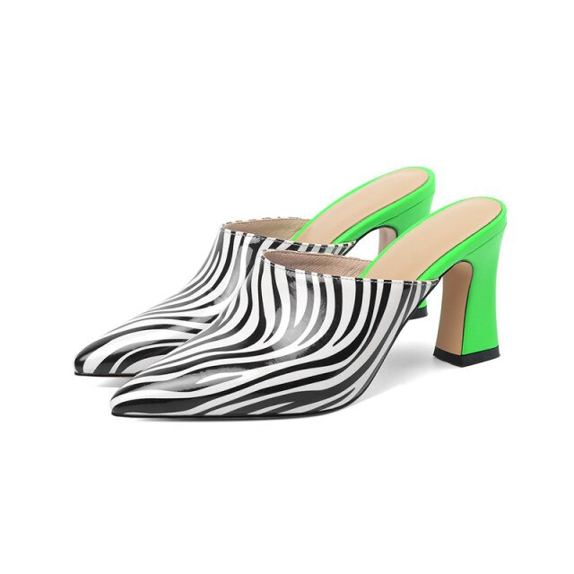 high heel mules multicolor size 5 for women