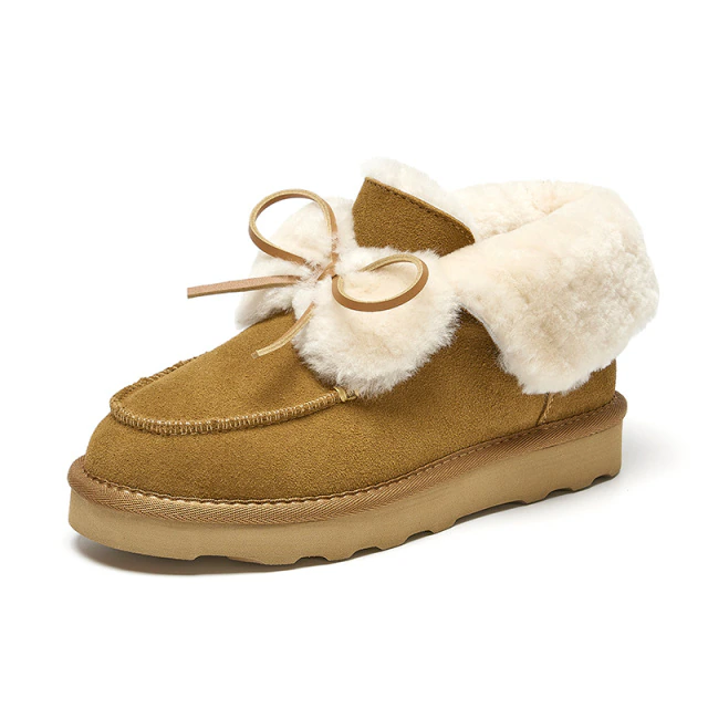 snow boots color camel size 5 for women