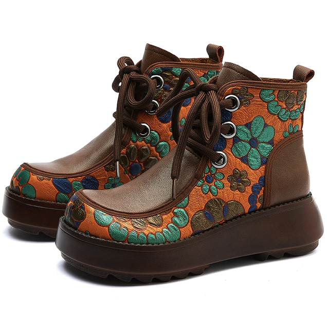 ankle boots color brown size 5 for women