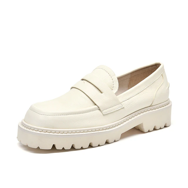 Platform Loafer Color White Size 7.5 for Women