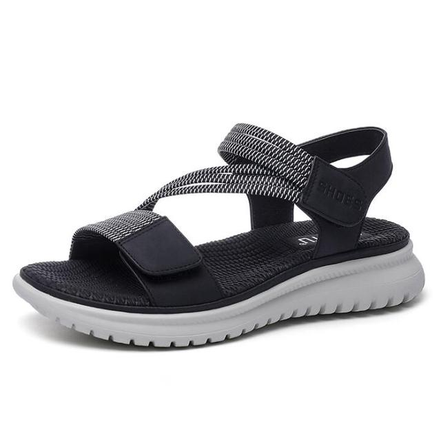 summer sandals color black size 5.5 for women