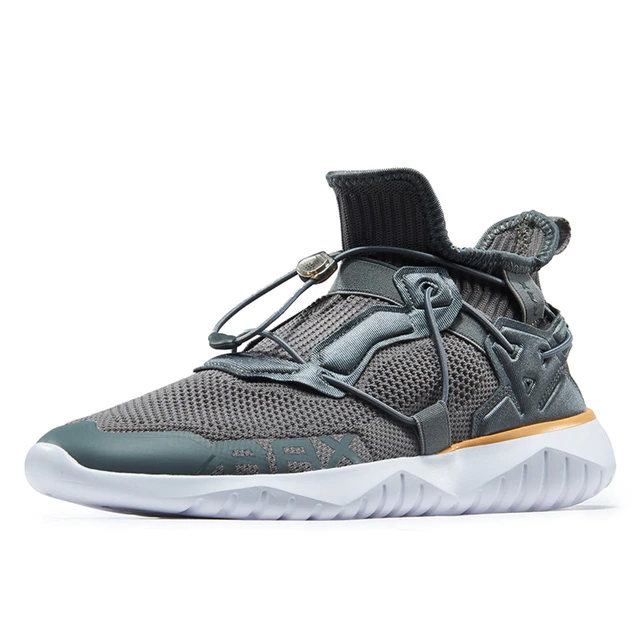 lace up running shoes color gray size 8 for men