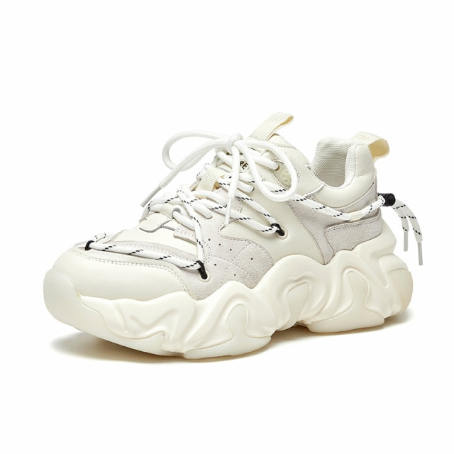 platform sneaker color beige size 6 for women
