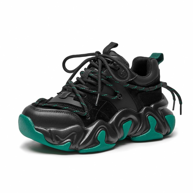 lace up sneaker color black size 5 for women