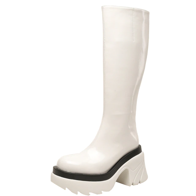Platform Boots Color Bone Size 6 for Women