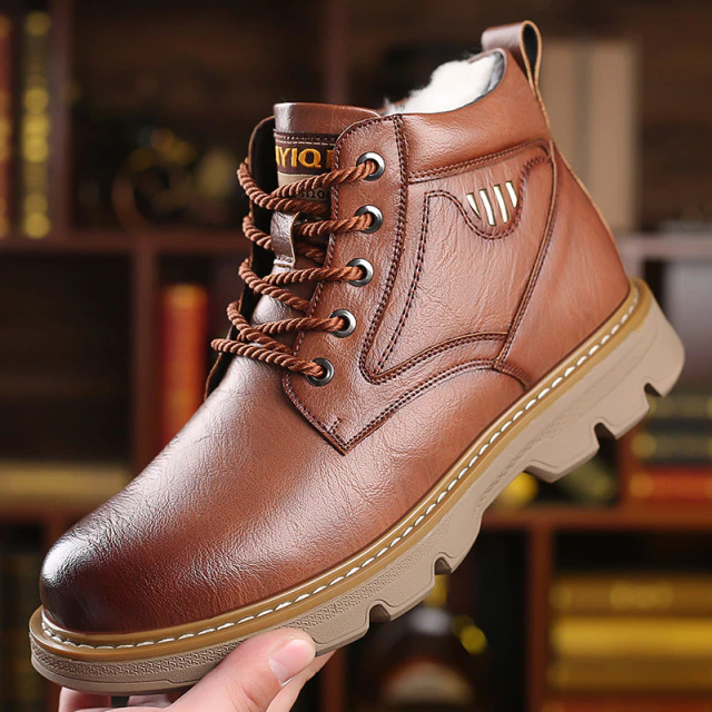 leather boots color brown size 8.5 for women