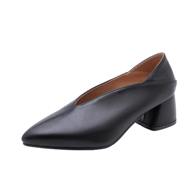 pointed toe pumps shoes color black size 5.5 for women