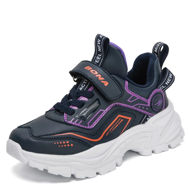 Sneaker Color Navy Size 1.5Y for Boys