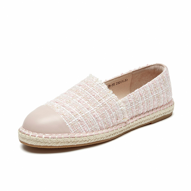 flats espadrille color pink size 6 for women