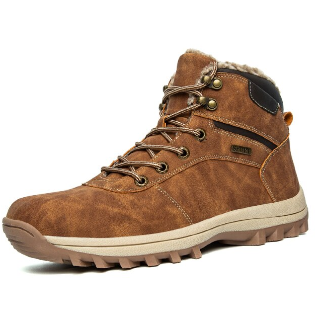 snow boots color brown size 6.5 for men