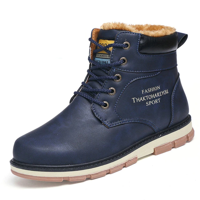 Winter Boots Color Blue Size 10 for Men