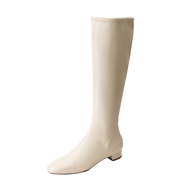 Long Dress Boots Color Beige Size 9 for Women