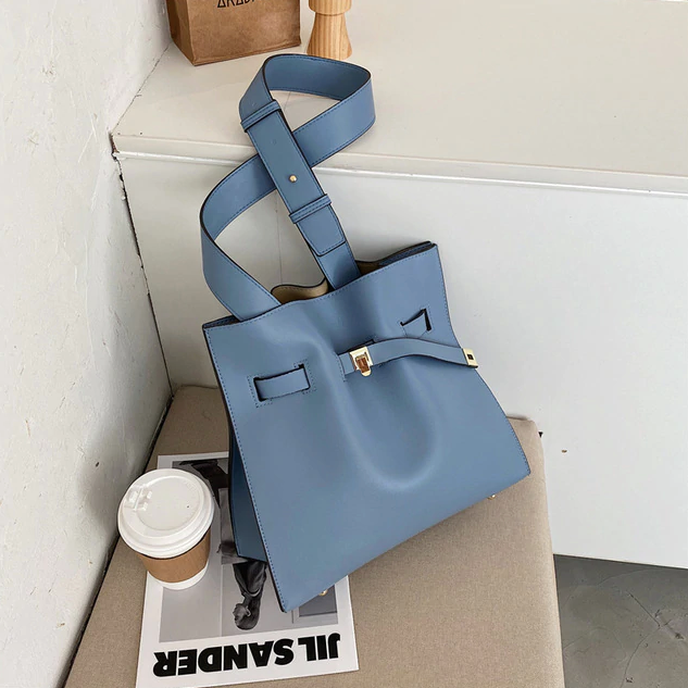 crossbody handbag color blue medium for women