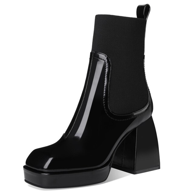 short plush boots color black size 4.5 for women