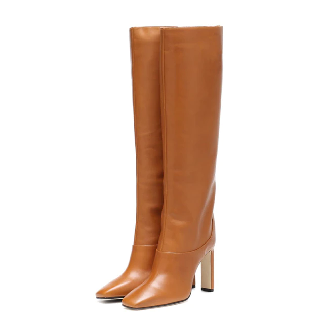 Leather Boots Color Brown Size 6 for Women