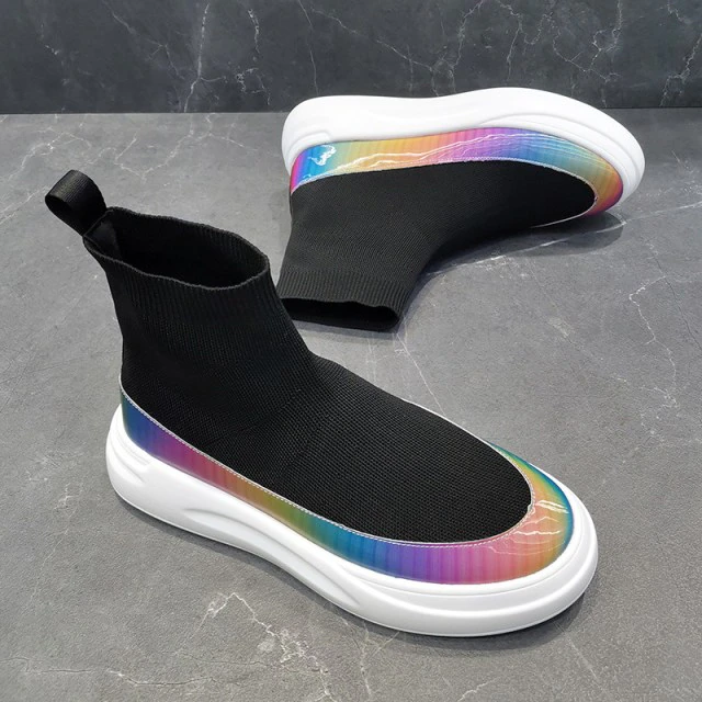 soft sneakers color black size 8.5 for men