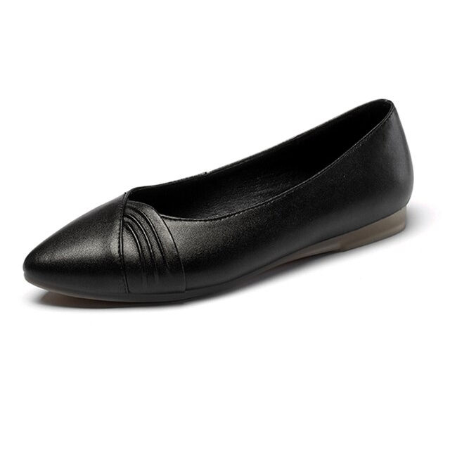 Flat Shoes Without Laces Color Black Size 7 for Women