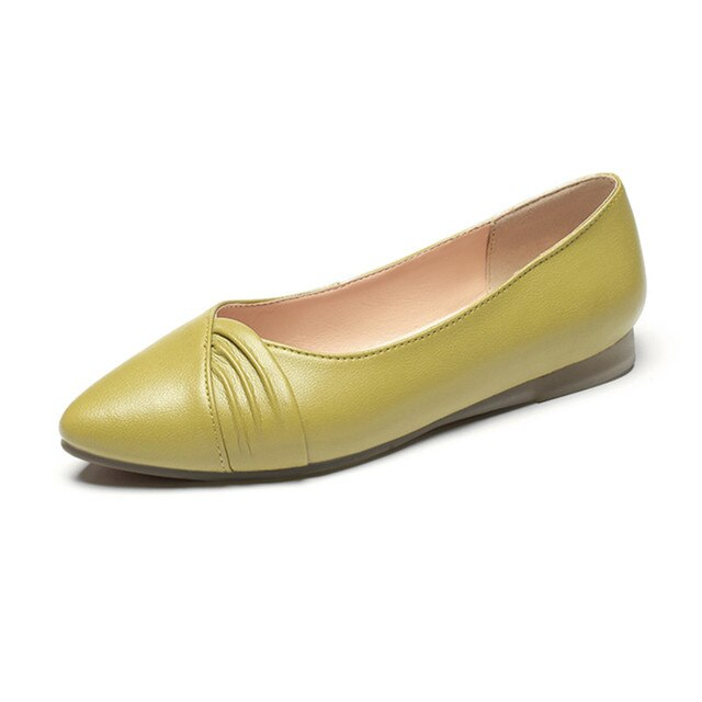 Flat Shoes Color Green Size 5 for women