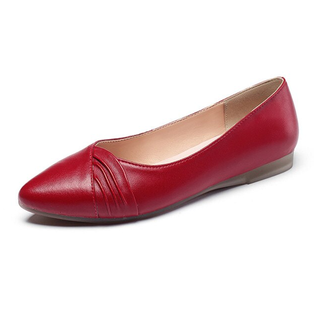 Soft Flat Shoes Color Red Size 8 for women