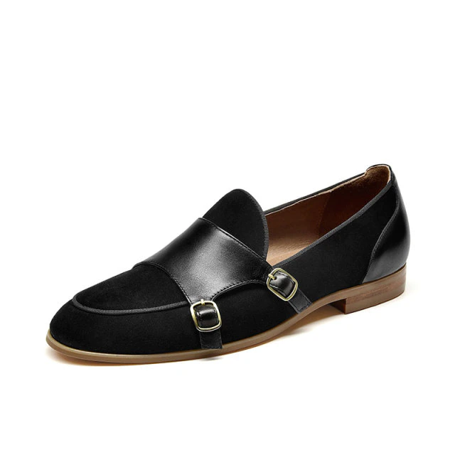 slip on loafers shoes color black size 6 for women