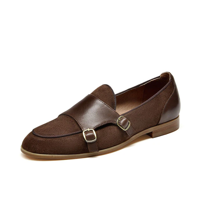 leather loafers shoes color coffee size 5.5 for women