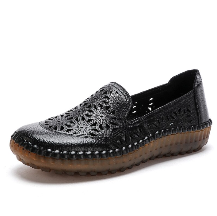 casual loafer shoes color black size 6 for women