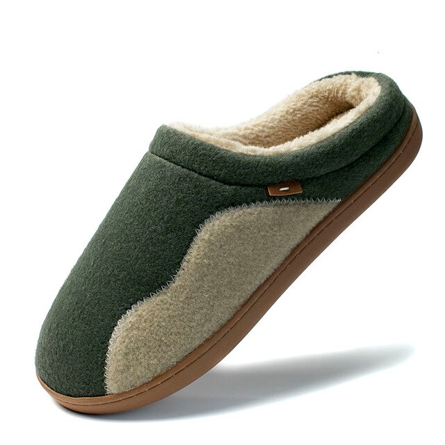 flat slipper to be at home color green size 10 for men